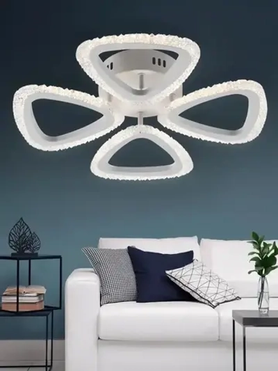 Люстра потолочная светодиодная с пультом ДУ Rivoli белая 64Вт LED 2700-6000К, светильник на кухню, в детскую, в спальню