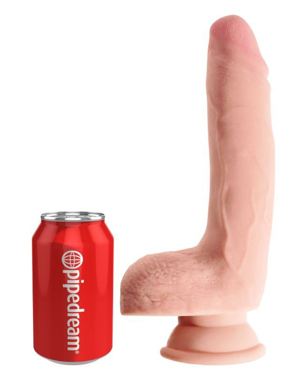 Фаллоимитатор на присоске Тройная плотность King Cock Plus 9 Triple Density Cock with Balls - Flesh