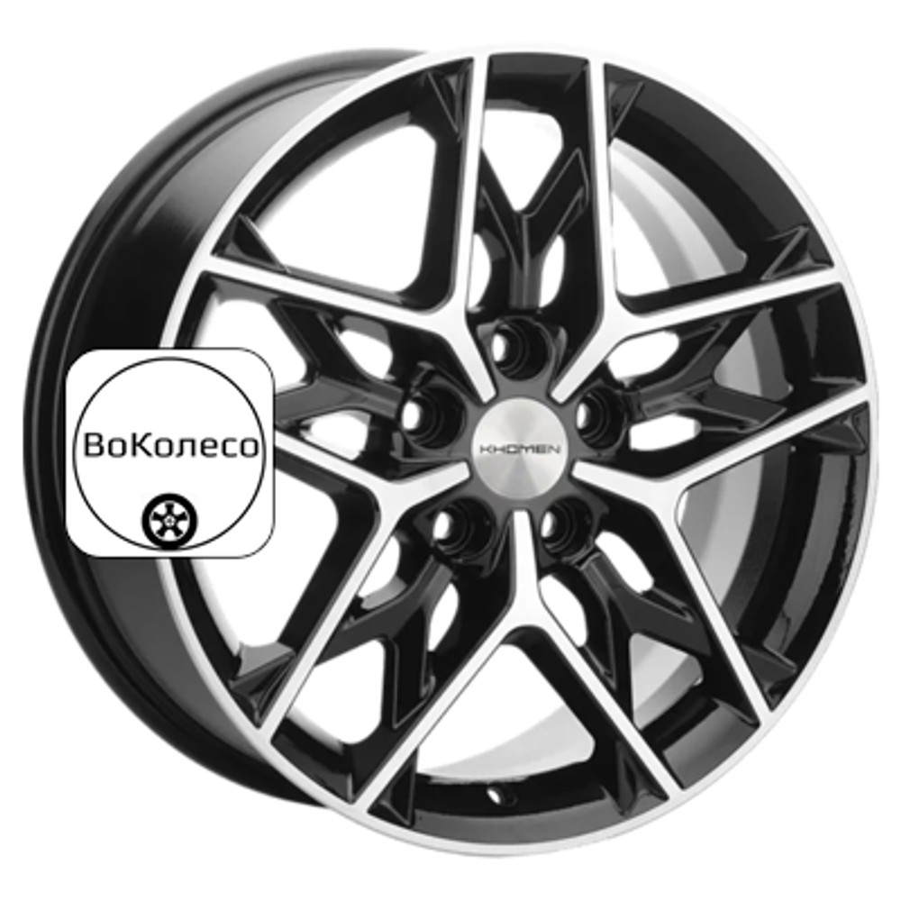 7x17/5x114,3 ET53 D67,1 KHW1709 (Ceed) Black-FP Khomen Wheels