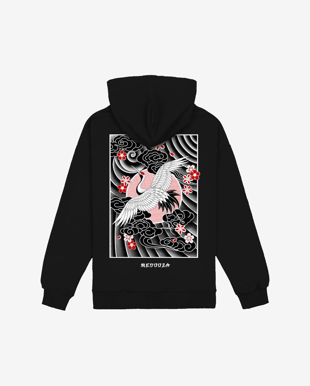 Худи MEDOOZA Журавль Черный