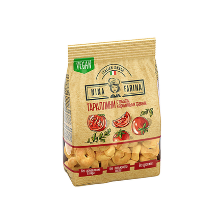 Тараллини Nina Farina с томатом и ароматными травами 180 гр