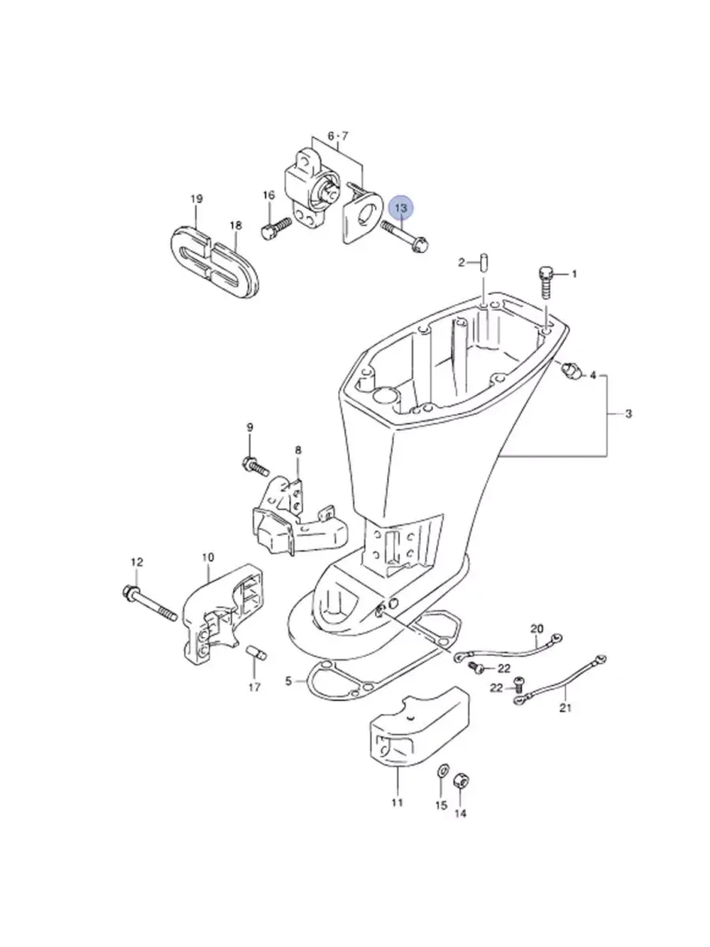 Болт для лодочных моторов 09116-08138-000
