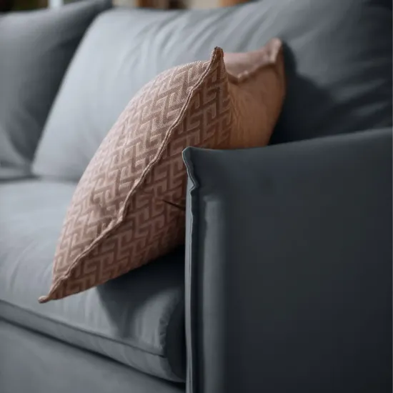 СКАНДИ Диван тканевый прямой светло-серый