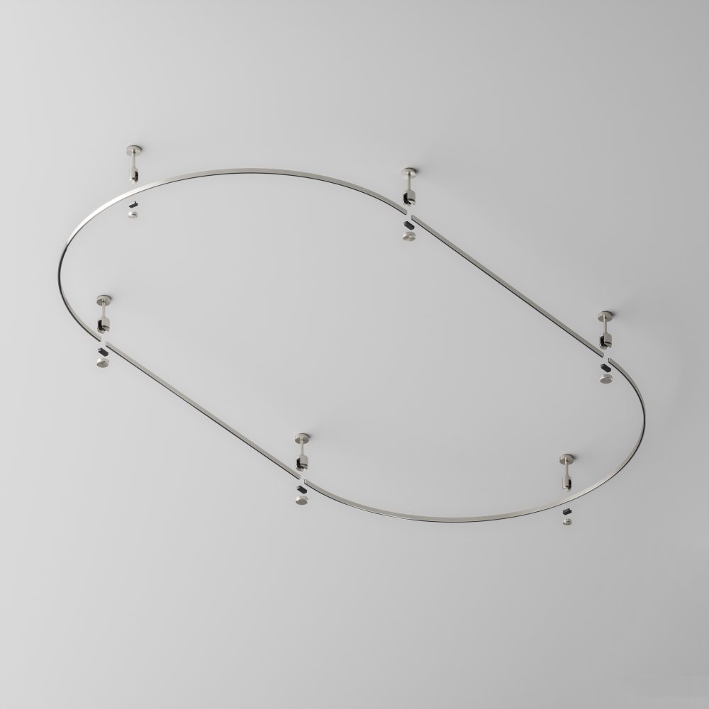 Шинопровод магнитный круглый из полукругов Maytoni FLARITY TRX154-2SR-D1200-PT, D1200