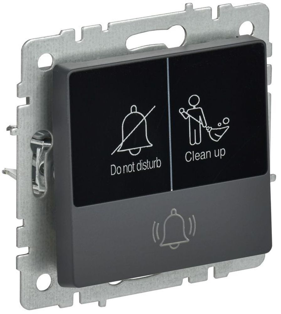 Кнопка звонка BRITE 10А ВС10-1-9-БрГ для отелей с индик. механизм графит IEK BR-V14-2-10-K53 Кнопка звонка BRITE 10А ВС10-1-9-БрГ для отелей с индик. механизм графит IEK BR-V14-2-10-K53