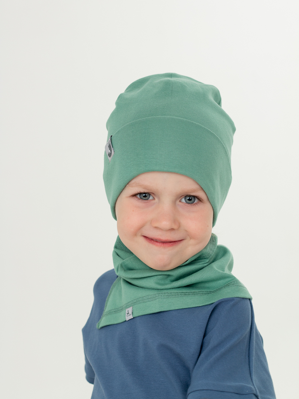 Комплект Шапка трикотажная + снуд (Малахит) РИО*