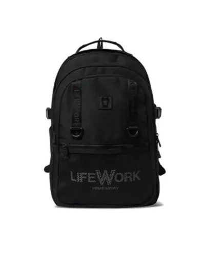 Сумка-рюкзак с сетчатым карманом на лямках