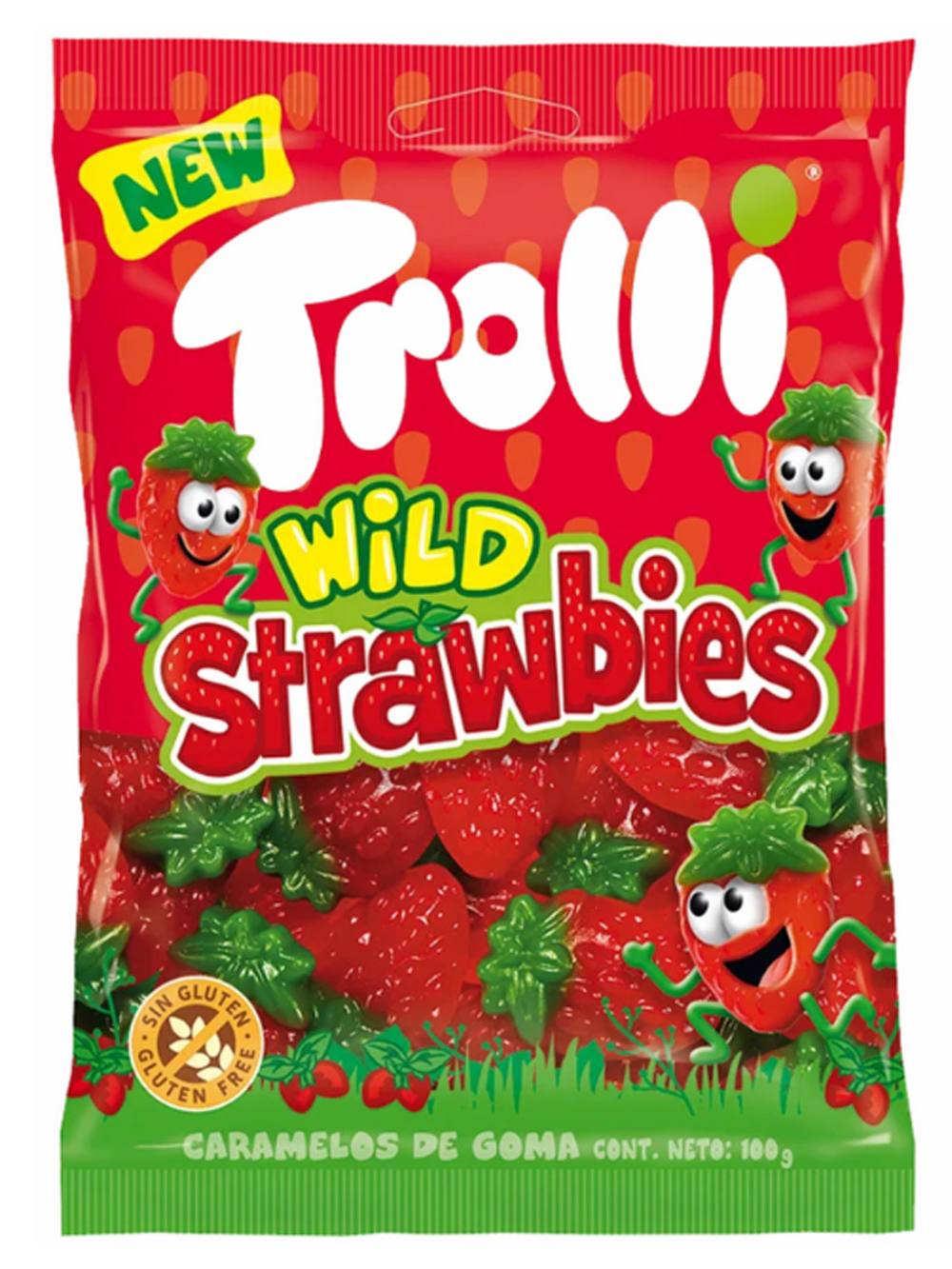 Немецкий мармелад Trolli Wild Strawbies "Земляника" 100 г.
