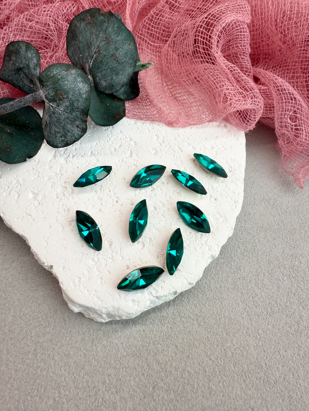 Наветт Navette 15*7 мм, Blue zircon