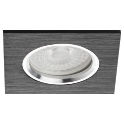 Светильник встраиваемый алюминиевый ЭРА KL57 SL/BK под лампу MR16 GU5.3 серебро/черный