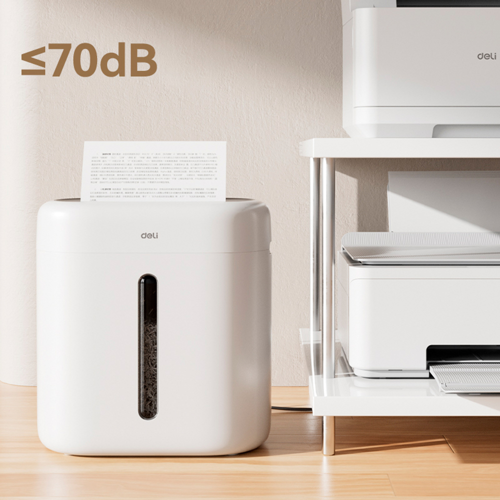 Шредер Deli, 4 уровень секретности (4х25мм), 6 листов, 15 литров