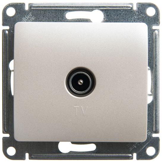 Розетка телевизионная проходная TV 1-м СП Glossa 4дБ механизм перламутр SE GSL000692