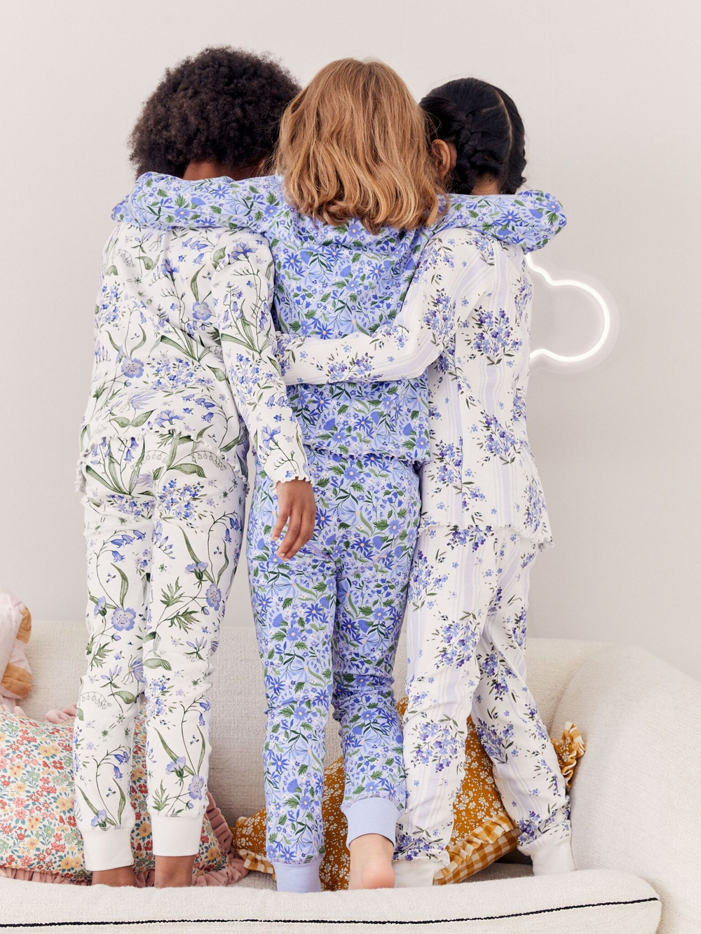 Пижама для девочки Next N39-301, 3 шт., Белый, Голубой