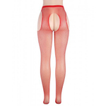 Колготки в сетку в виде пояса с чулками Diamonds красные (размер XS-M)