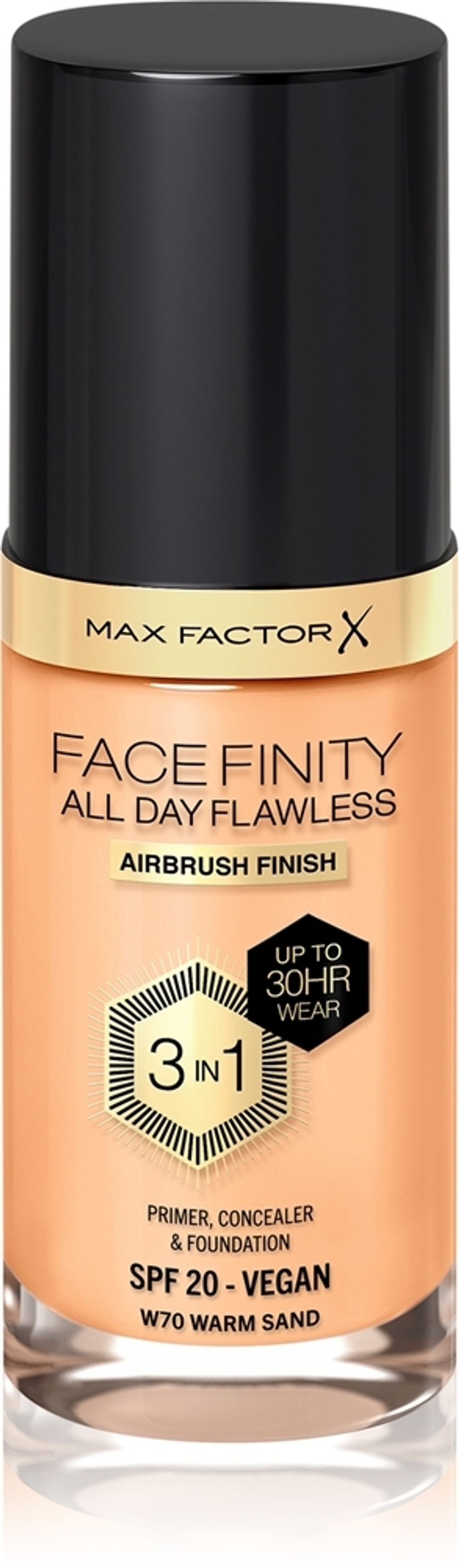 Max Factor Facefinity All Day Flawless - Долговечная тональная основа SPF 20, 30 ml