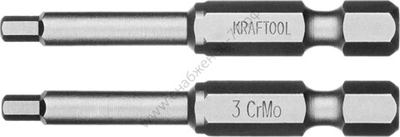 KRAFTOOL X-Drive HEX 3, 50 мм, 2 шт, Торсионные биты (26127-3-50-2)