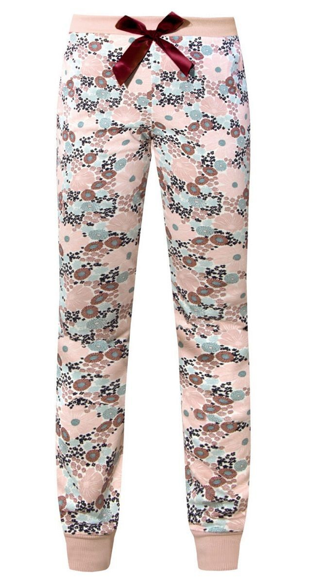 Пижама Zoe с цветочным рисунком на брючках (Размер: XL) (Цвет: пудровый)