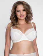 Бюстгальтер с мягкой чашкой plus size из микрофибры и двойной сетки (Размер: 65K) (Цвет: черный)