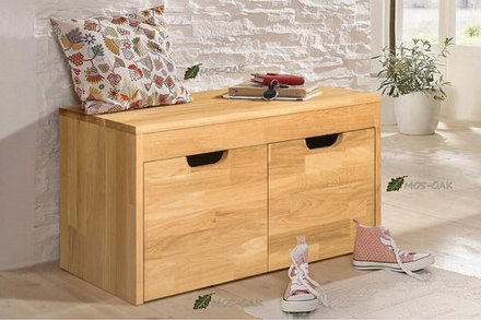 Скамья для обуви из массива дуба Дакота-2