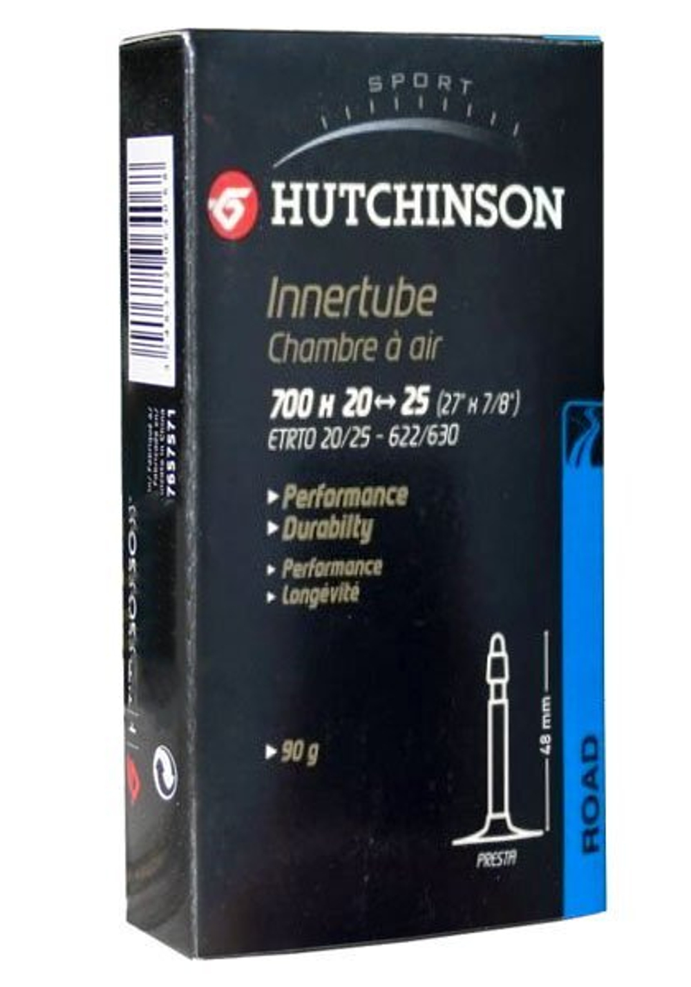Камера HUTCHINSON 700x20/25, F/V 80мм, 100г, инд уп. CV657571