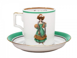 Чашка с блюдцем чайная в подарочной упаковке ф. Гербовая рис. Modes de Paris