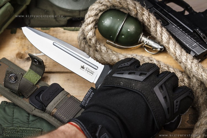 Тактический нож Centurion AUS-8 StoneWash Камо Ножны