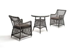 "Эспрессо-80 L" обеденная группа плетеная, цвет графит