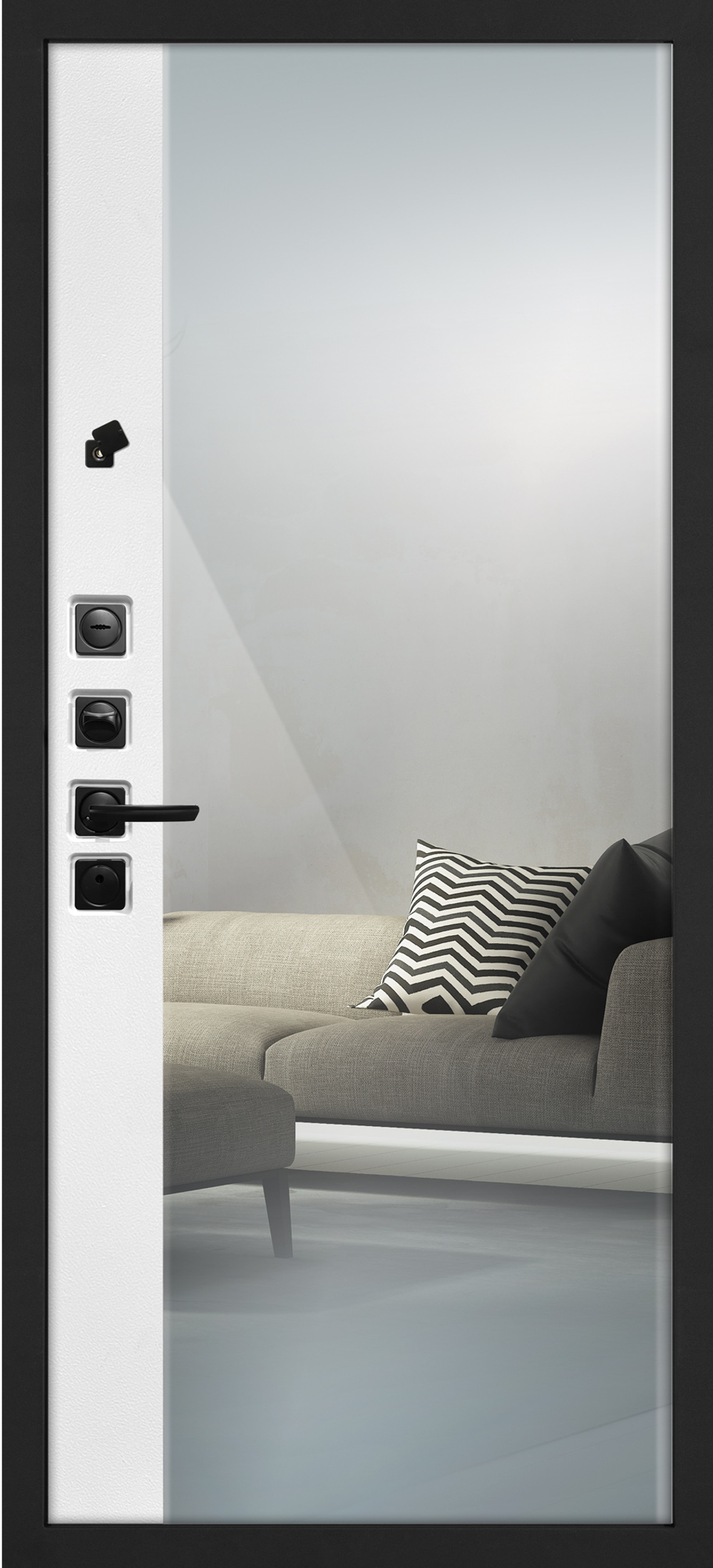 Входная дверь из экошпона Лофт-2 Дуб коньяк с патиной - 1016