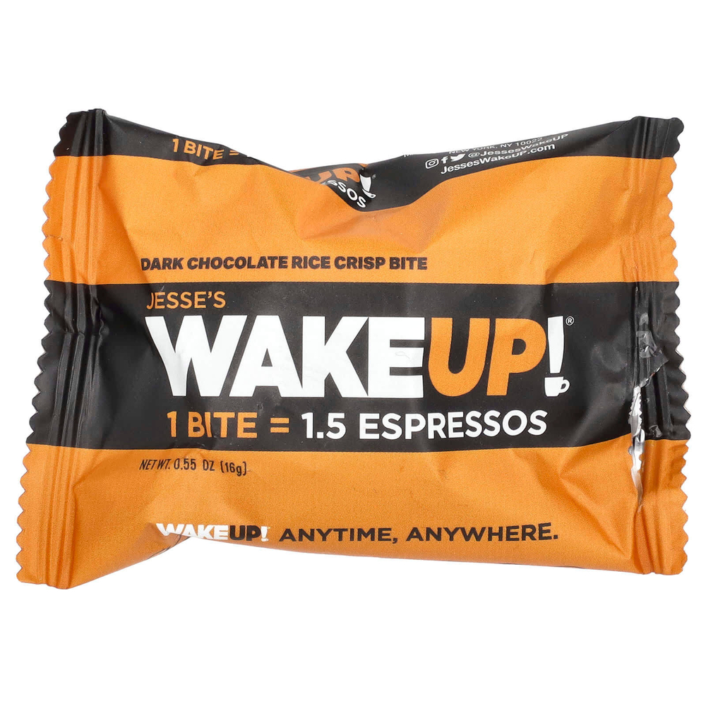 Jesse's WAKEUP!, рисовые батончики, со вкусом темного шоколада, 10 пакетиков по 16 г (0,55 унции)