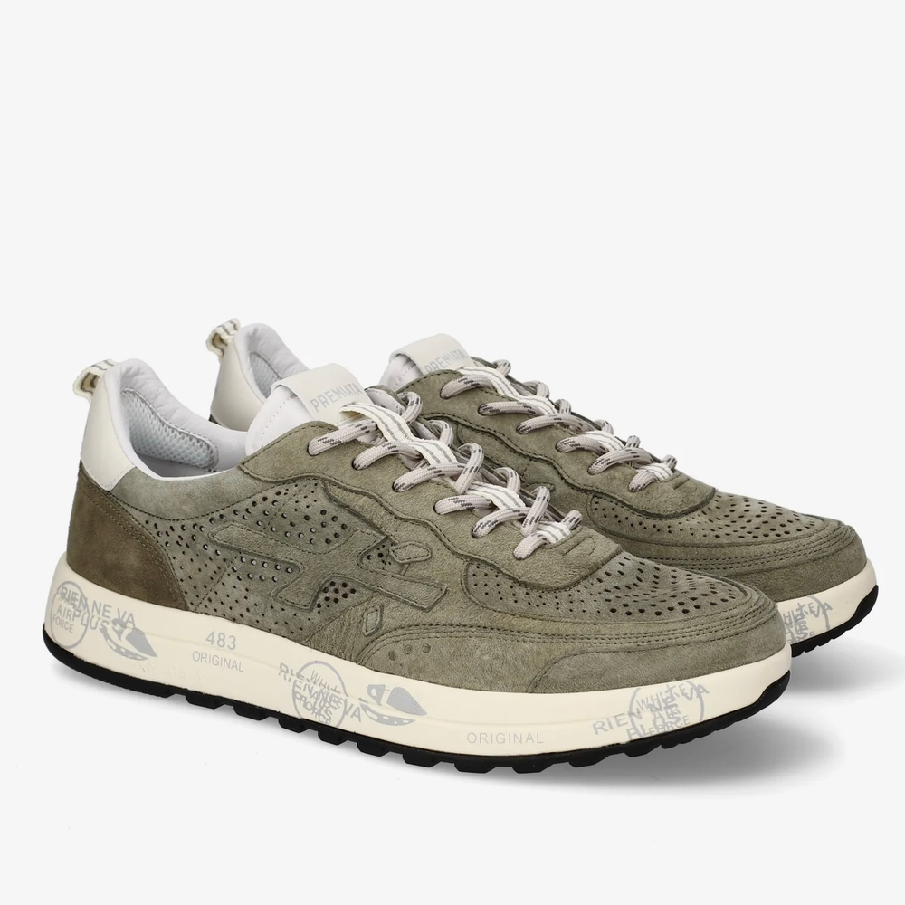 Замшевые кроссовки Premiata Nous 8290 с перфорацией