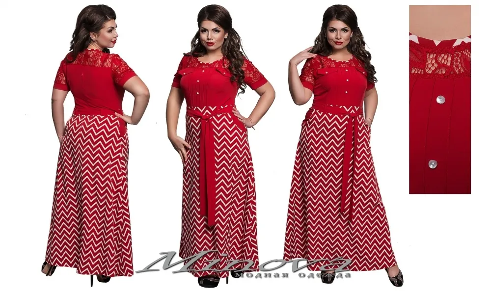 Платье 00193-красный Minova