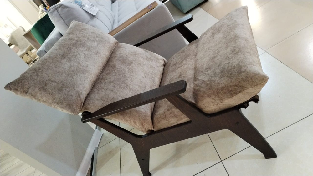 Кресло "Луна" Невада латте, Орех