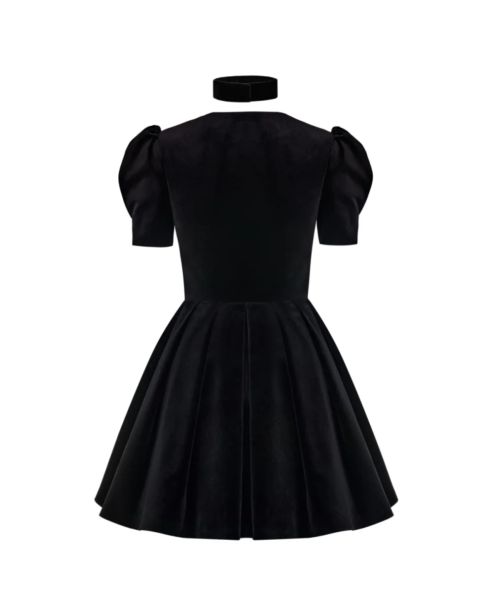 Платье из велюра, Черный