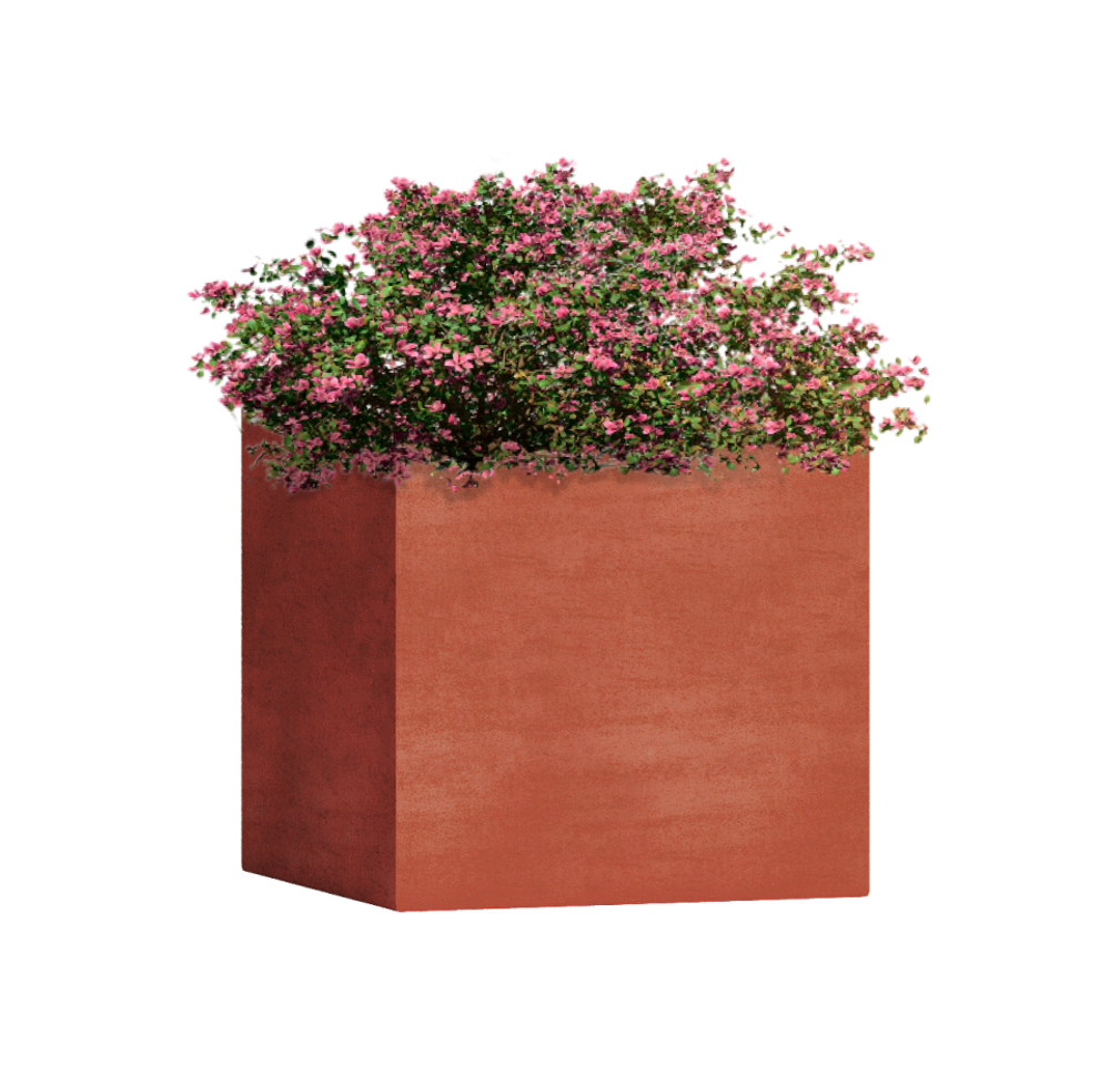 Кашпо, коллекция Color, форма CUBE