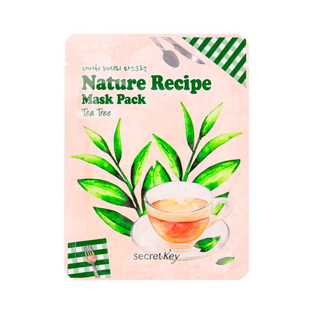 Маска с экстрактом чайного дерева Secret Key Nature Recipe Mask Pack Tea Tree