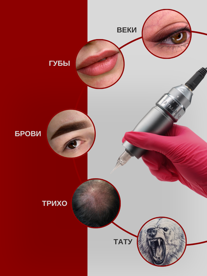 TATMAN X6 - Машинка для профессионального татуажа и тату (графит)