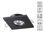 370805 SPOT NT22 532 черный Светильник встраиваемый влагозащищенный IP44 GU10 50W 220V AQUA