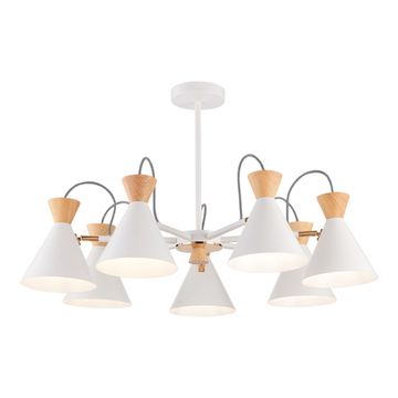 SLE125102-07 Светильник потолочный Белый, Золотистый/Белый, Светлое дерево E14 7*40W MODICA