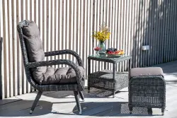 "Толедо" лаунж-зона из искусственного ротанга, цвет графит