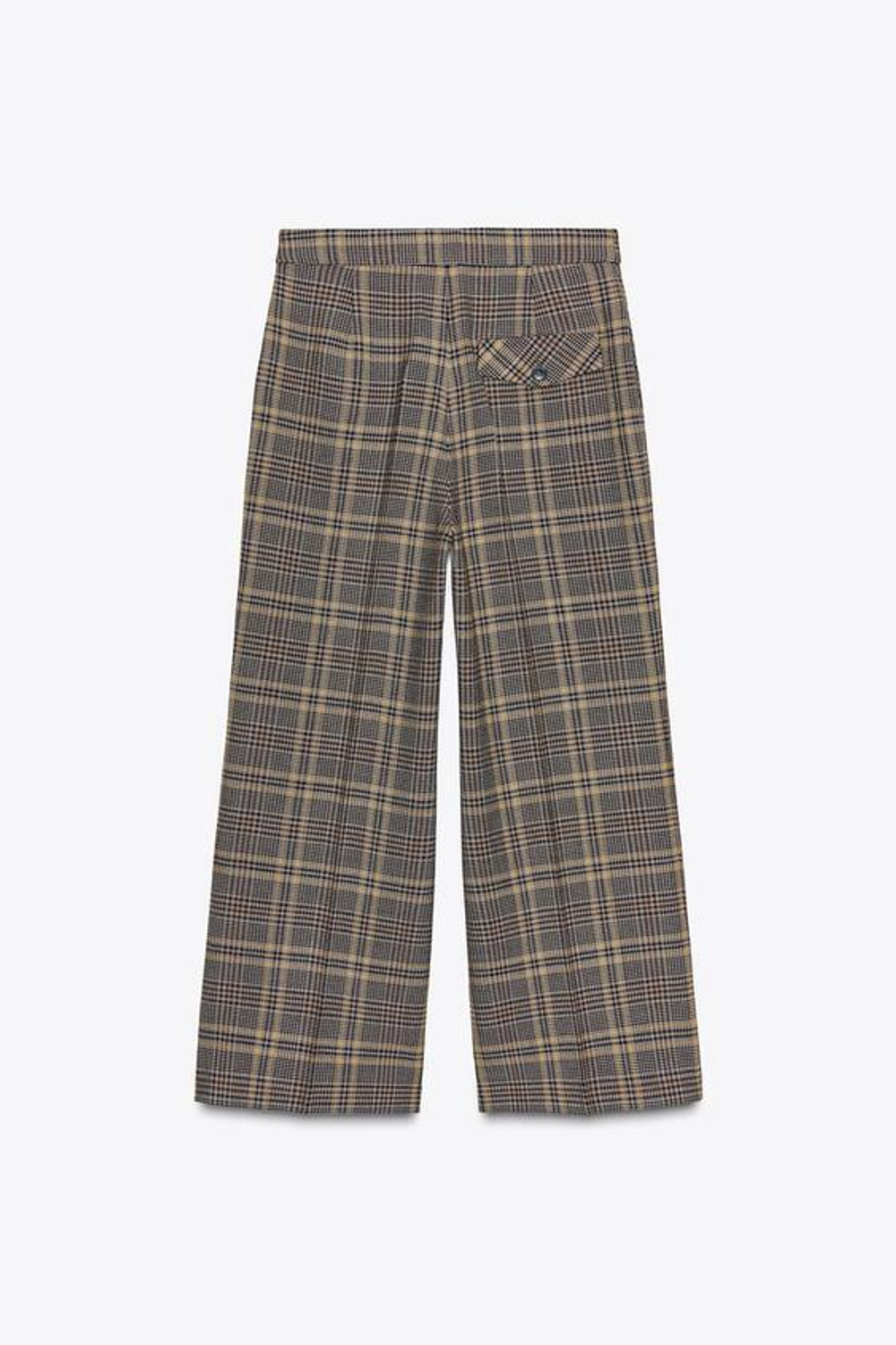 ZARA УКОРОЧЕННЫЕ БРЮКИ В КЛЕТКУ — ZW COLLECTION, РАЗНОЦВЕТНЫЙ