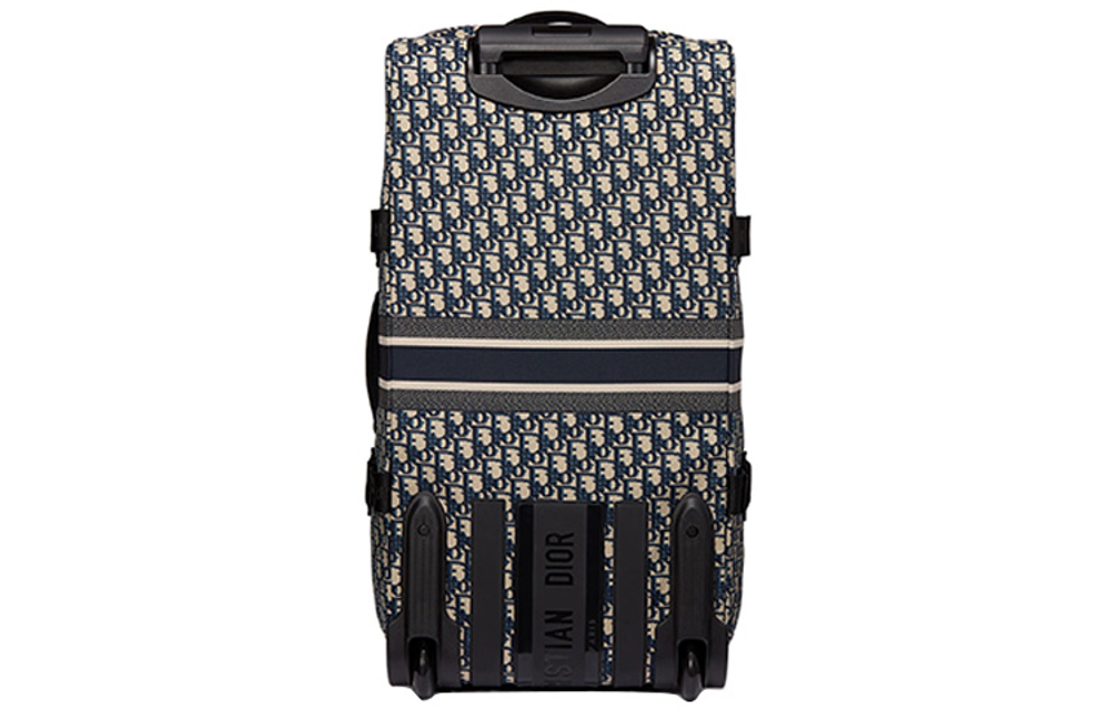 DIOR Travel Technical Fabric Suitcase Travel Bag Unisex Blue