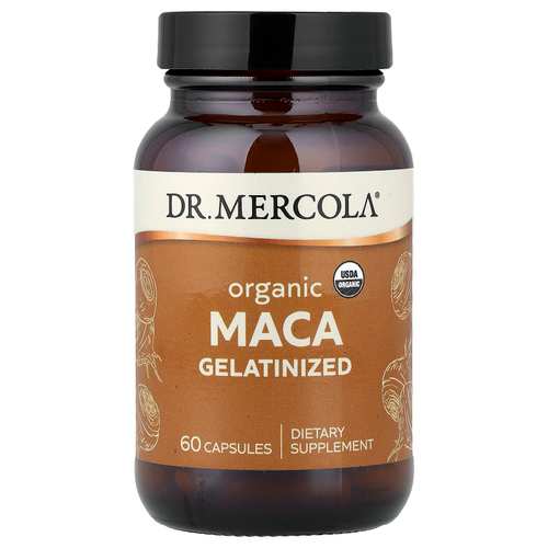 Dr. Mercola, органическая мака, желатинизированная, 60 капсул (500 мг в 1 капсуле)