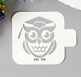 Трафарет пластик "Сова" 9х9 см