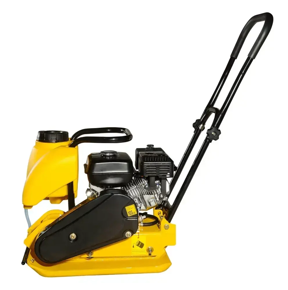 Виброплита бензиновая VP-90W Huter - с баком для воды; двигатель 6,5 л.с.; площадка 540*430мм, 88 кг