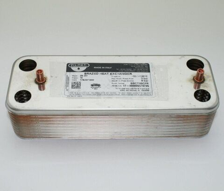 Теплообменник ГВС Zilmet 16 пластин для котлов Baxi/Westen 17b2071600.ZLMT