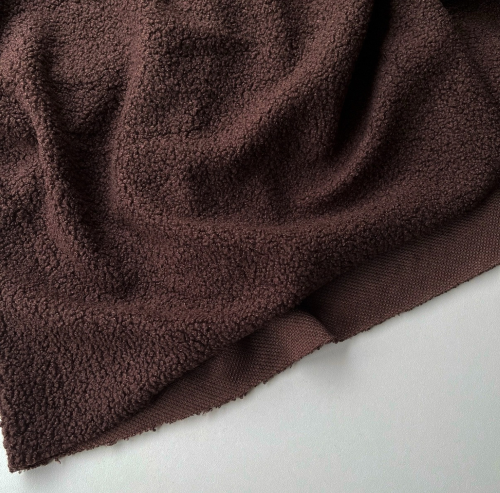 Трикотажный барашек/Букле Шоколад