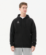 Флисовое худи на молнии ESSENTIAL Cotton Fleece FZ Hoodie, черный