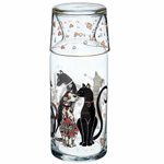 Графин 0,7л с крышкой-стаканом "Парижские коты"