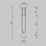 Напольный светильник (торшер) Maytoni MOD463FL-L24BS3K