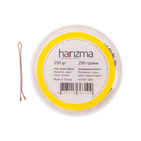 Невидимки для волос Harizma, 60 мм, прямые, коричневые (h10537-04B)